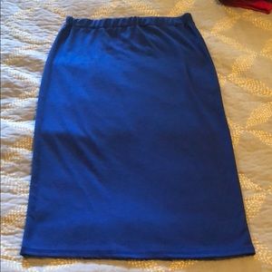 Blue pencil skirt